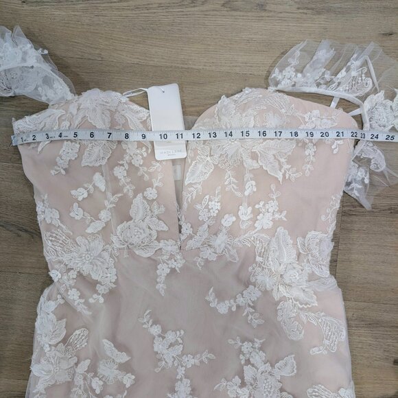 Madi Lane Junie wedding dress size 20 in mocha - Picture 15 of 17
